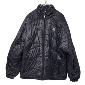 Men's Adidas 3 Stripe TS Climaproof Puffer Black On‎ Black Jacket Size XL